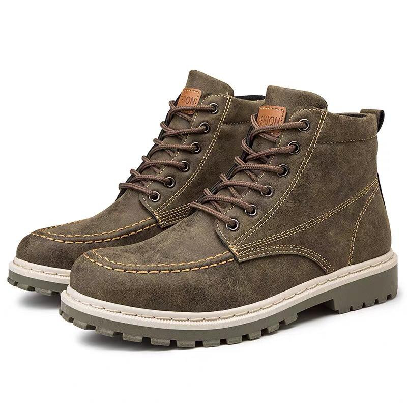 High Neck Boots Olive